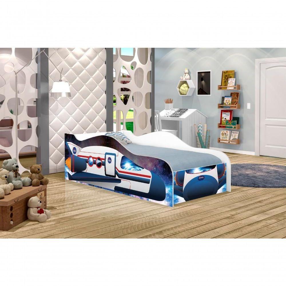 Cama Foguete Espacial Kids Infantil Com Colchão - 4