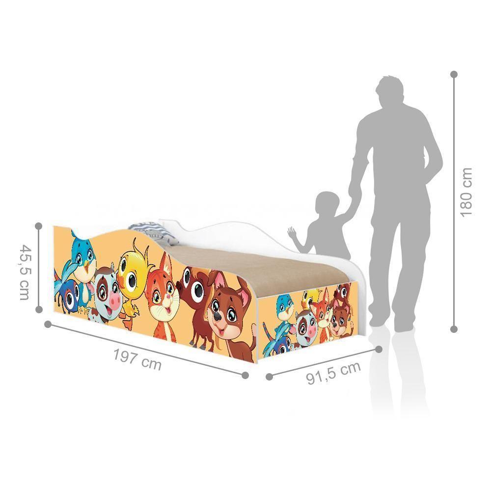 Cama Fun Bichinhos Solteiro Com Colchão - 3