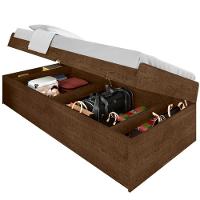 Cama Solteiro Com Baú Cinthya Malbec - 4