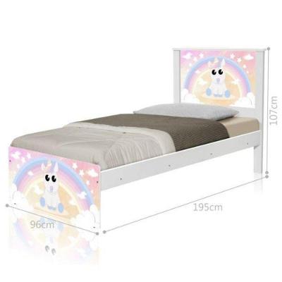 Cama Juvenil Barcelona Unicórnio Baby Com Colchão