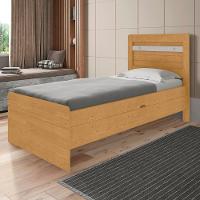 Cama De Solteiro Flex Com Colchão Com Baú Denise Naturalle Off White - 1