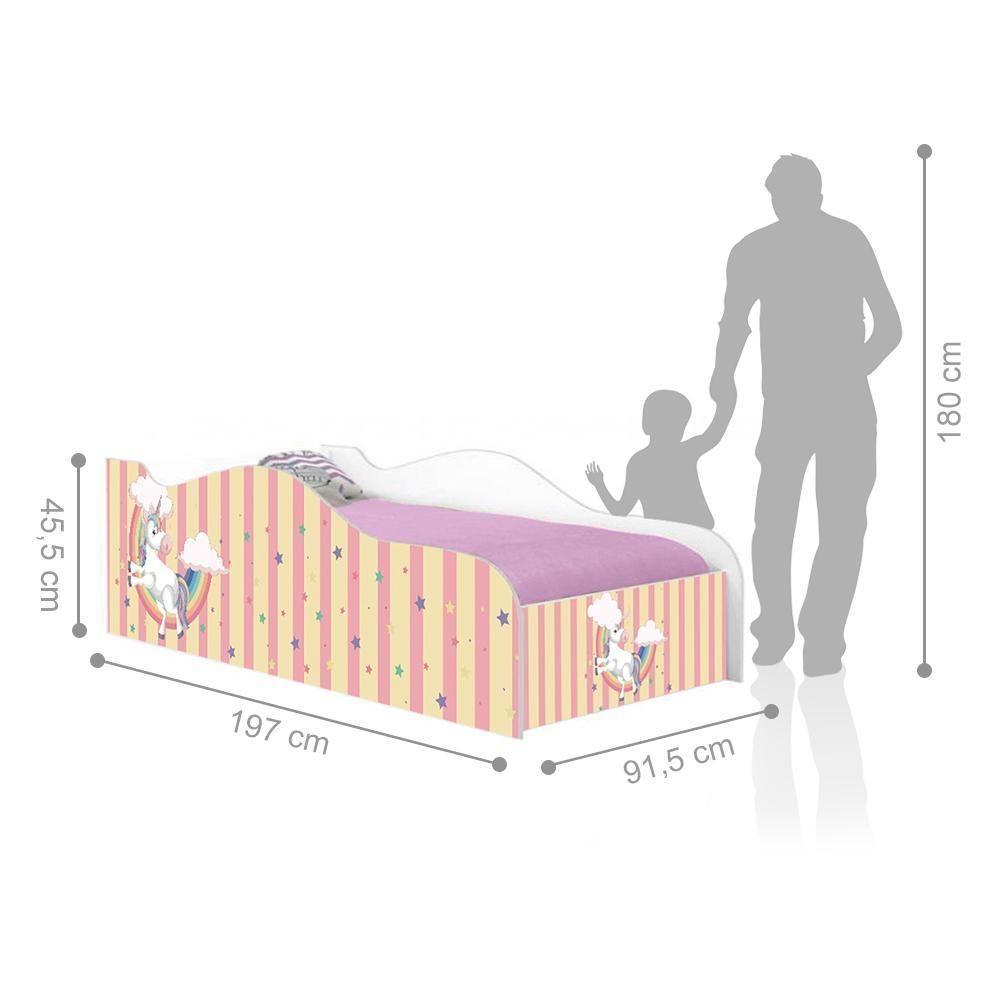 Cama Fun Unicórnio Meigo Solteiro Com Colchão - 3