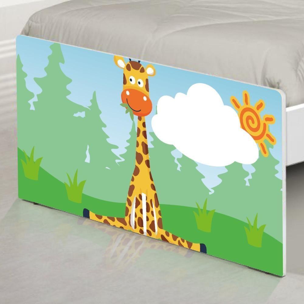 Cama Solteiro Com Cabeceira Adesivada Safari Girafa - 5