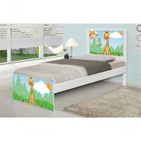 Cama Solteiro Com Cabeceira Adesivada Safari Girafa - 3