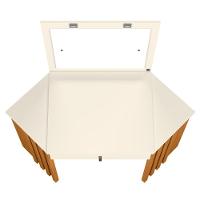 Camarim Ripado Com Led E Espelho Uraí Cinamomo Off White - 3