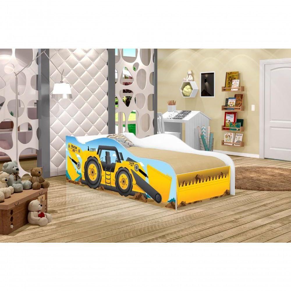 Cama Solteiro Kids Speciale Trator Com Colchão - 4