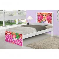 Cama Solteiro Com Cabeceira Adesivada Sereia E Corais - 3