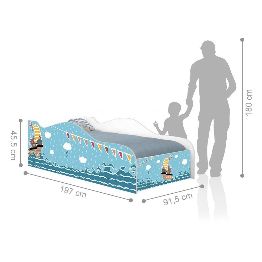 Cama Fun Ursinhos Pirata Solteiro Com Colchão - 3