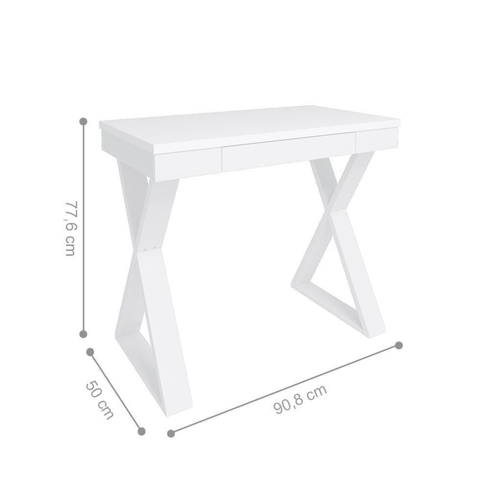 Mesa Para Trabalho Abbiadori Branco - 4