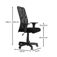 Cadeira Para Escritório Presidente Maldivas Preta - 2
