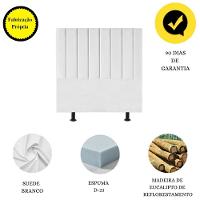 Cabeceira Cama Casal Queen Size 160 Cm Luna Suede E Frame branco