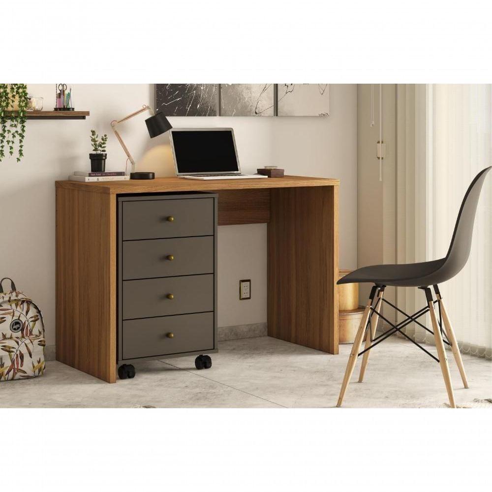 Gaveteiro 4 Gavetas Com Rodízios Joy Baker Grafito - 4