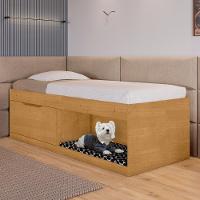 Box Solteiro 2 Prateleiras Flórida Com Kit Pet E Colchão Naturalle - 1