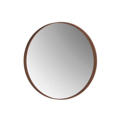 Espelho Decorativo Redondo 60 Cm Palermo Castanho