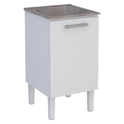 Gabinete Para Lavanderia Em Aço Com Tanque Surubim Branco