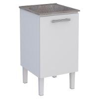 Gabinete Para Lavanderia Em Aço Com Tanque Surubim Branco - 1