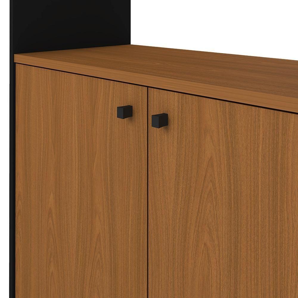 Estante Para Escritório 2 Portas Desio Freijó Preto - 7