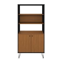 Estante Para Escritório 2 Portas Desio Freijó Preto - 3