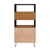 Estante Para Escritório 2 Portas Desio Freijó Preto - 5