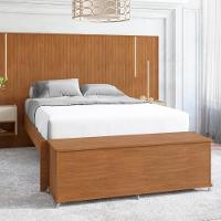 Baú Para Quarto Com Rodizios Samir Cedro - 4