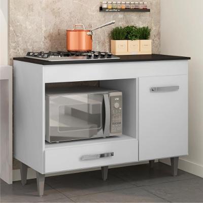 Bancada Para Cooktop Com Porta E Gaveta Madri Branco