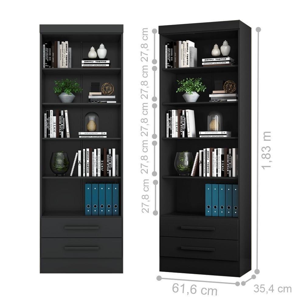 Kit 02 Livreiros Lakewood Preto Fosco - 3