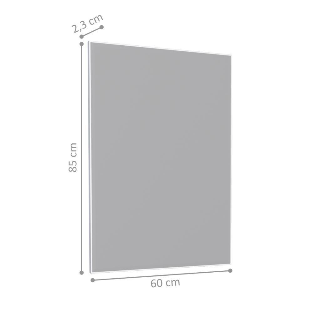 Espelho Quadrado 85x60 Faro Branco - 2