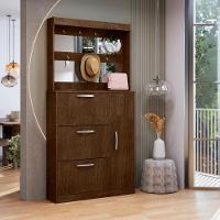 Jogo Sapateira E Porta Objetos Com Espelho Caruá Malbec - 1