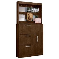 Jogo Sapateira E Porta Objetos Com Espelho Caruá Malbec - 4