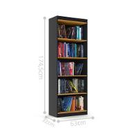 Livreiro Com 5 Nichos Trindade Preto Acetinado Cinamomo - 3