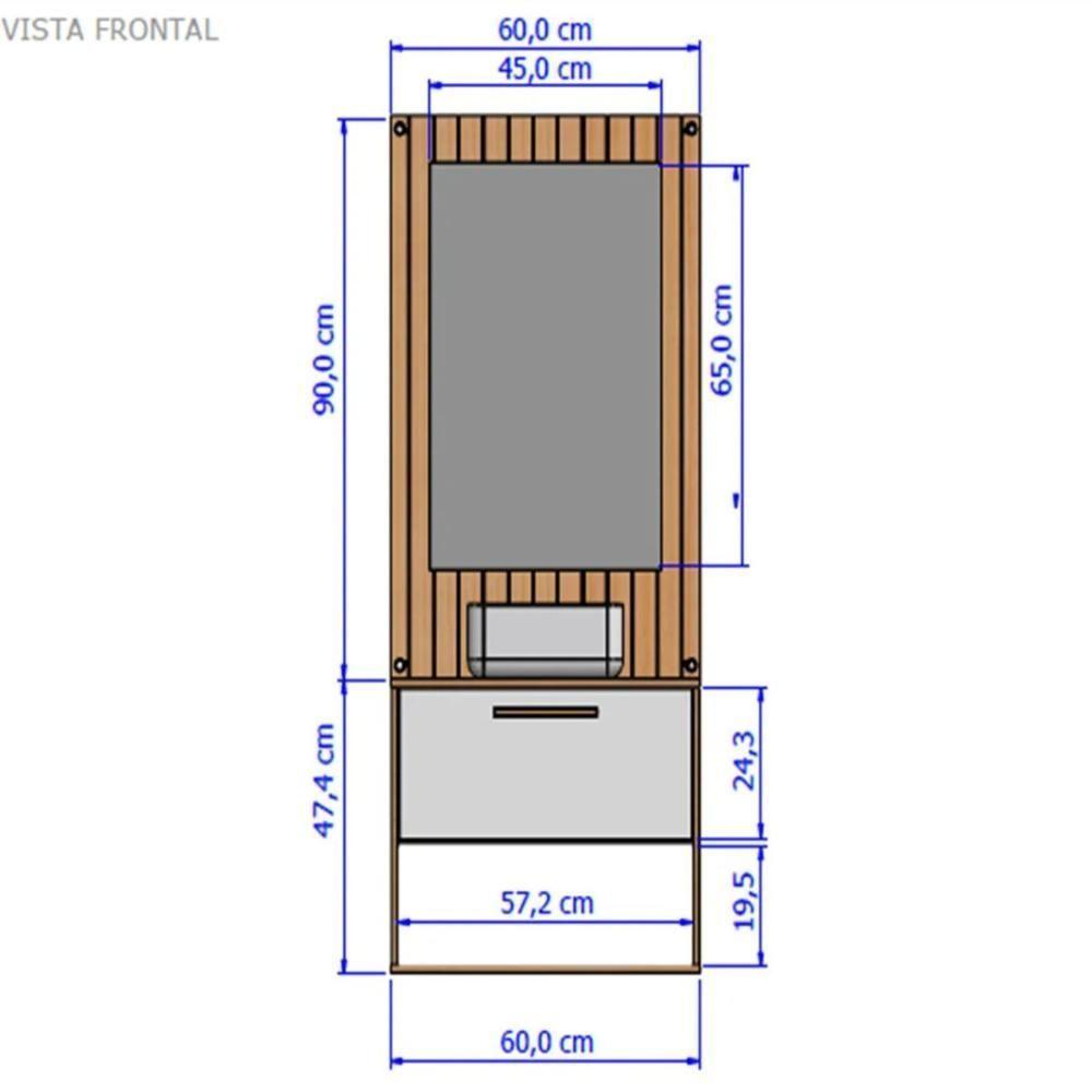 Conjunto Para Banheiro Everton Espelho Pérola - 6