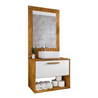 Conjunto Para Banheiro Everton Espelho Pérola