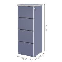 Arquivo Com 4 Gavetas Com Chave Jessica Azul - 2