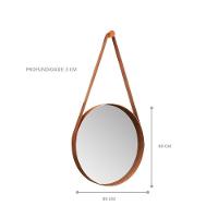 Espelho Orvalho 80 Cm Com Alça Castanho - 3