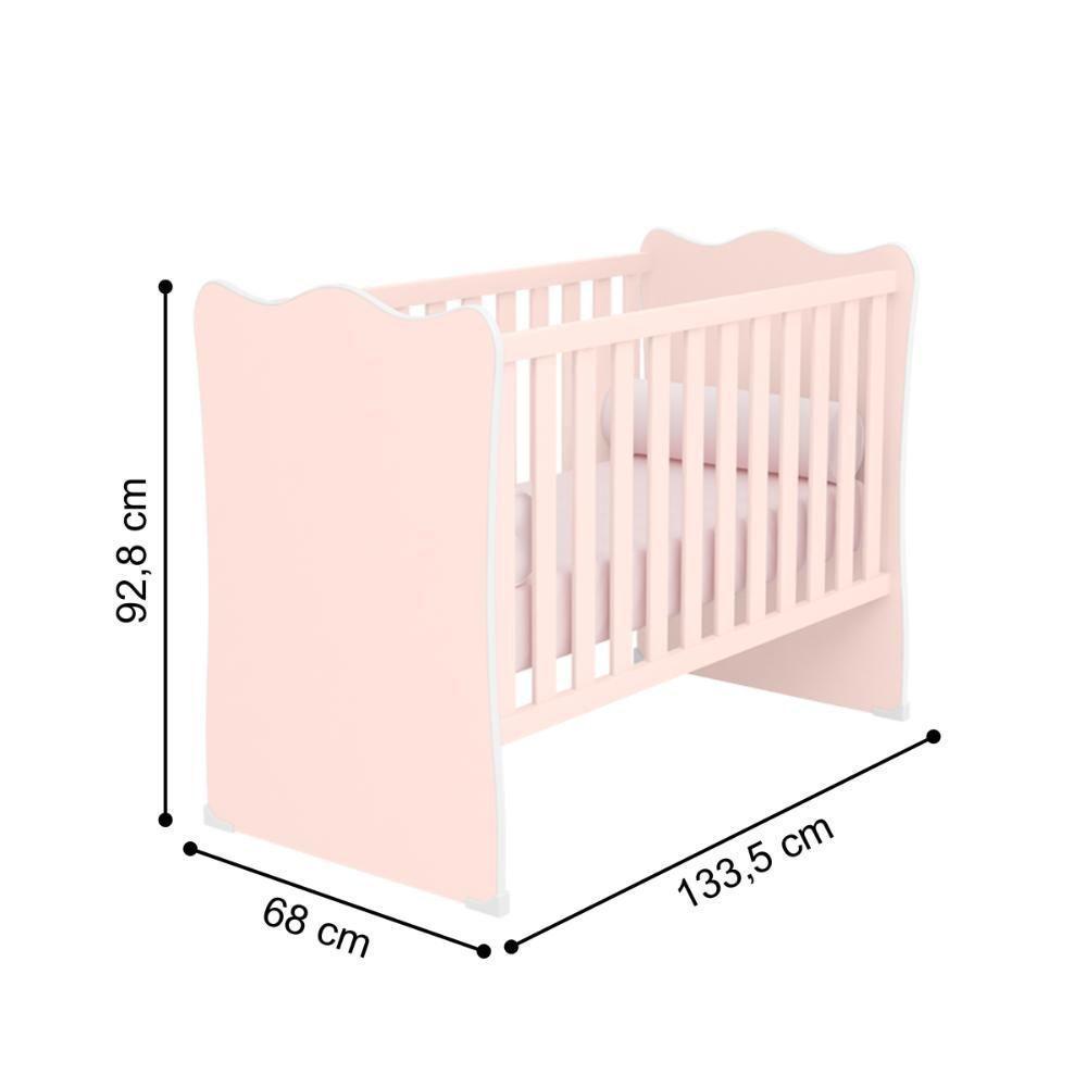 Conjunto Completo Quarto Infantil Quebec Rosa Acetinado - 4