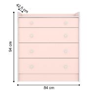 Conjunto Completo Quarto Infantil Quebec Rosa Acetinado - 3