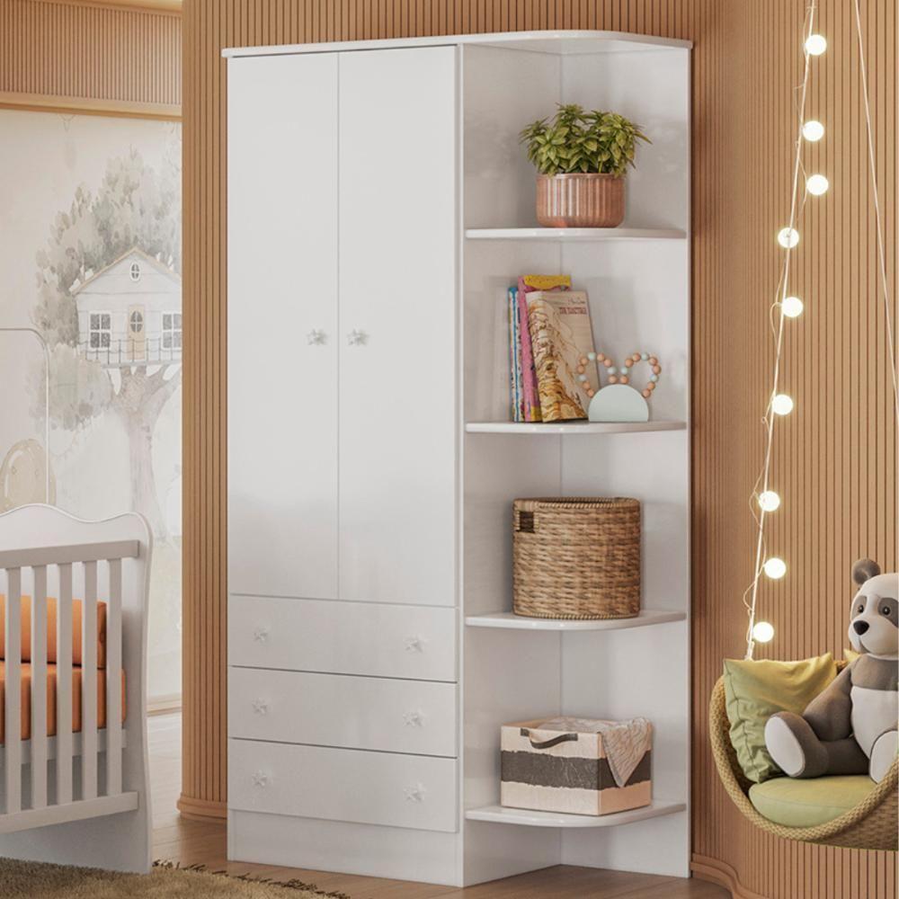 Conjunto Completo Quarto Infantil Quebec Branco Branco - 6