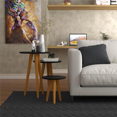 Conjunto De Mesas Pés Palito Savannah Preto