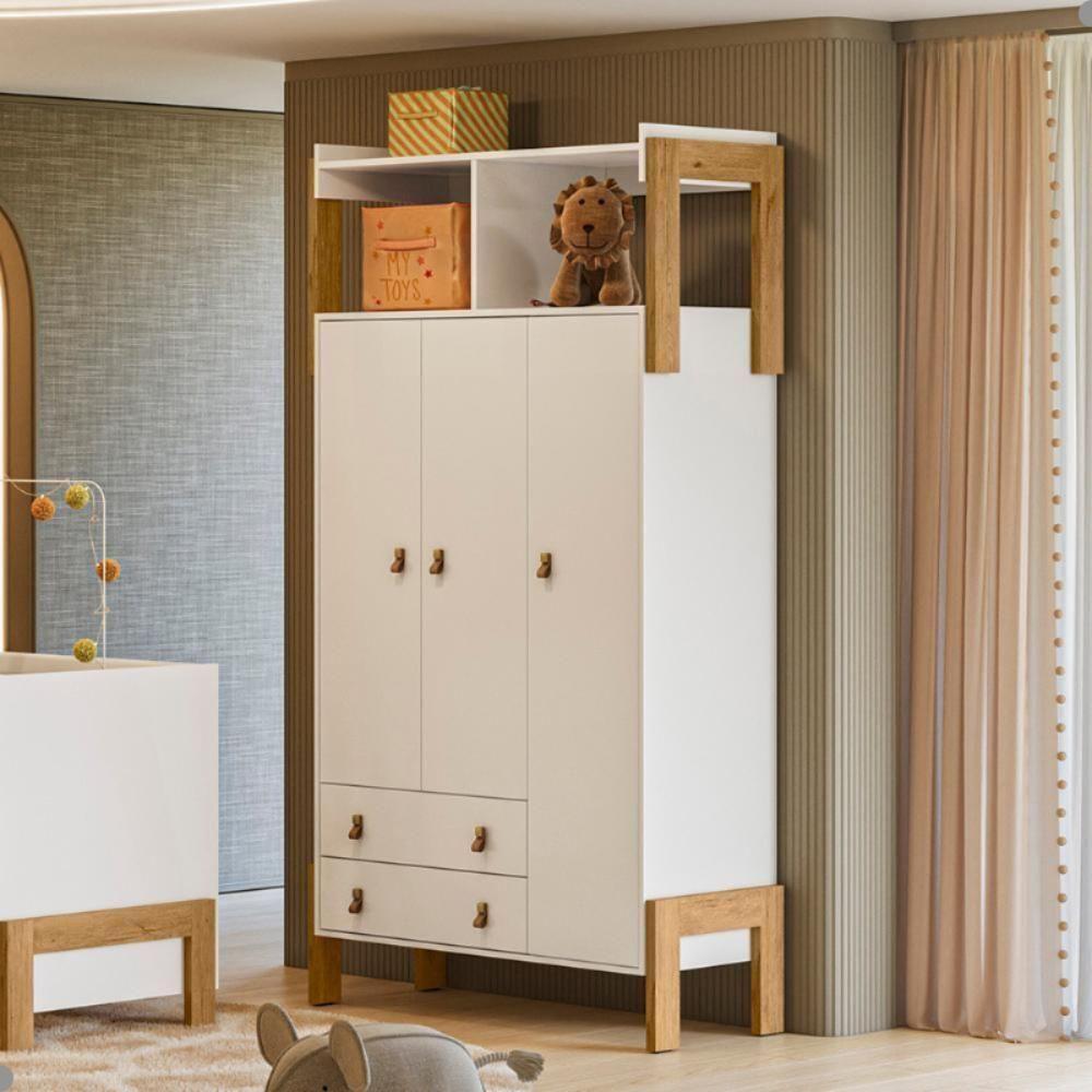 Conjunto Para Quarto Infantil Esquel Branco Acetinado - 6