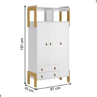 Conjunto Para Quarto Infantil Esquel Branco Acetinado - 2