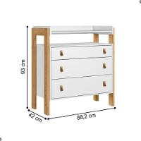 Conjunto Para Quarto Infantil Esquel Branco Acetinado