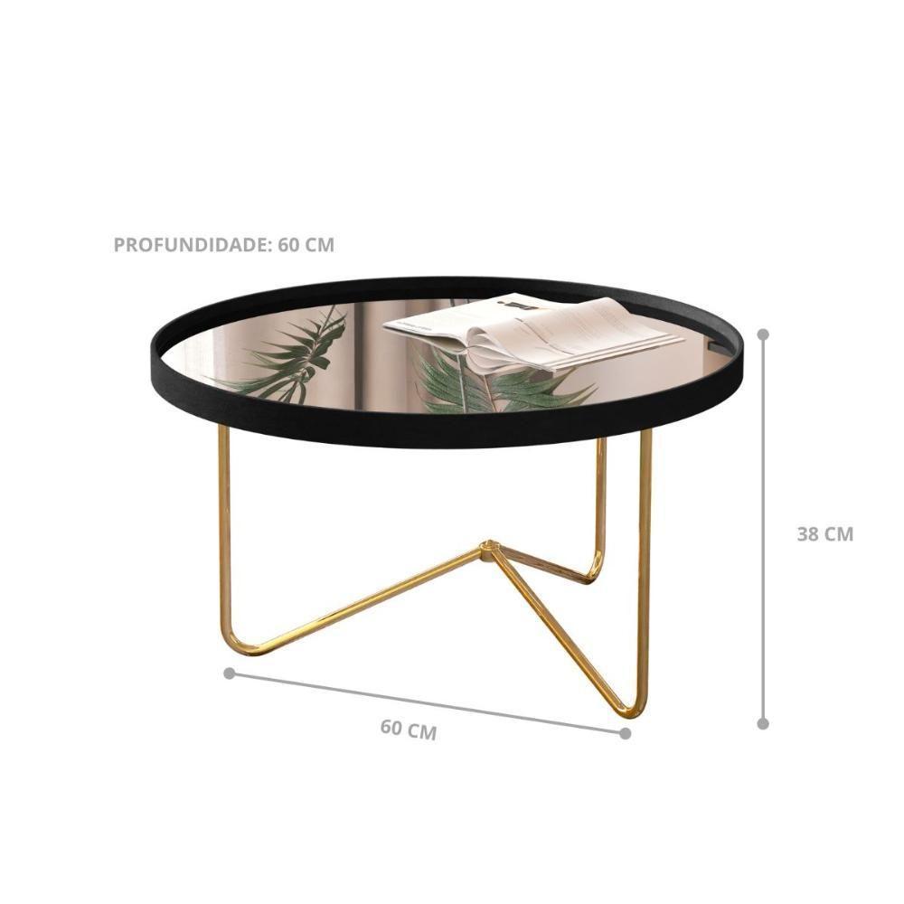 Conjunto De Mesa Saramandaia Preto Dourado - 4