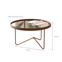 Conjunto De Mesa Saramandaia Castanho Bronze