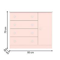 Conjunto Para Quarto Infantil Brighton Rosa Acetinado - 3