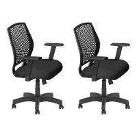 Conjunto 2 Diretor Giratória Vision Plus Base Preta - 1