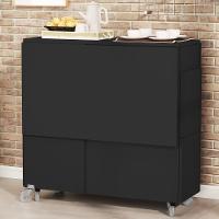 Mesa Bancada Dobrável Carlos Com Bancos Preto - 2