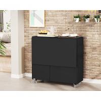 Mesa Bancada Dobrável Carlos Com Bancos Preto - 6