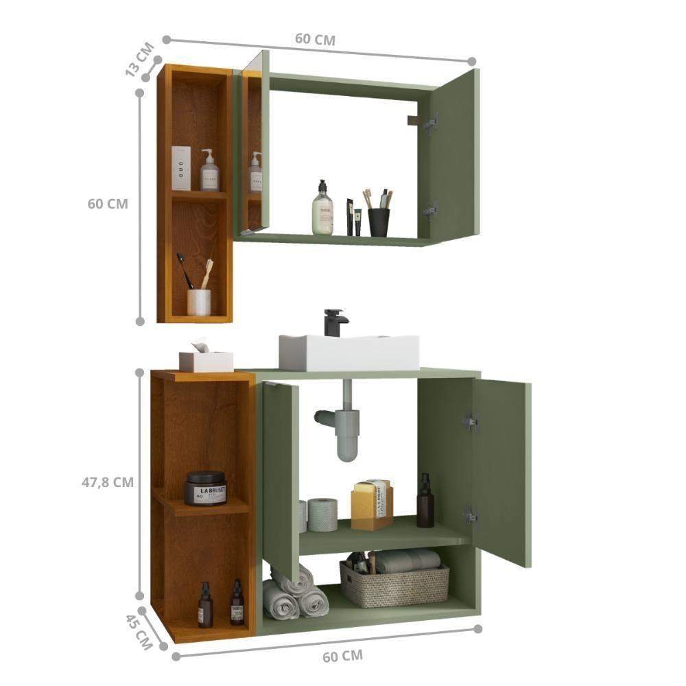 Conjunto Banheiro Catalina Pistache Naturalle - 3