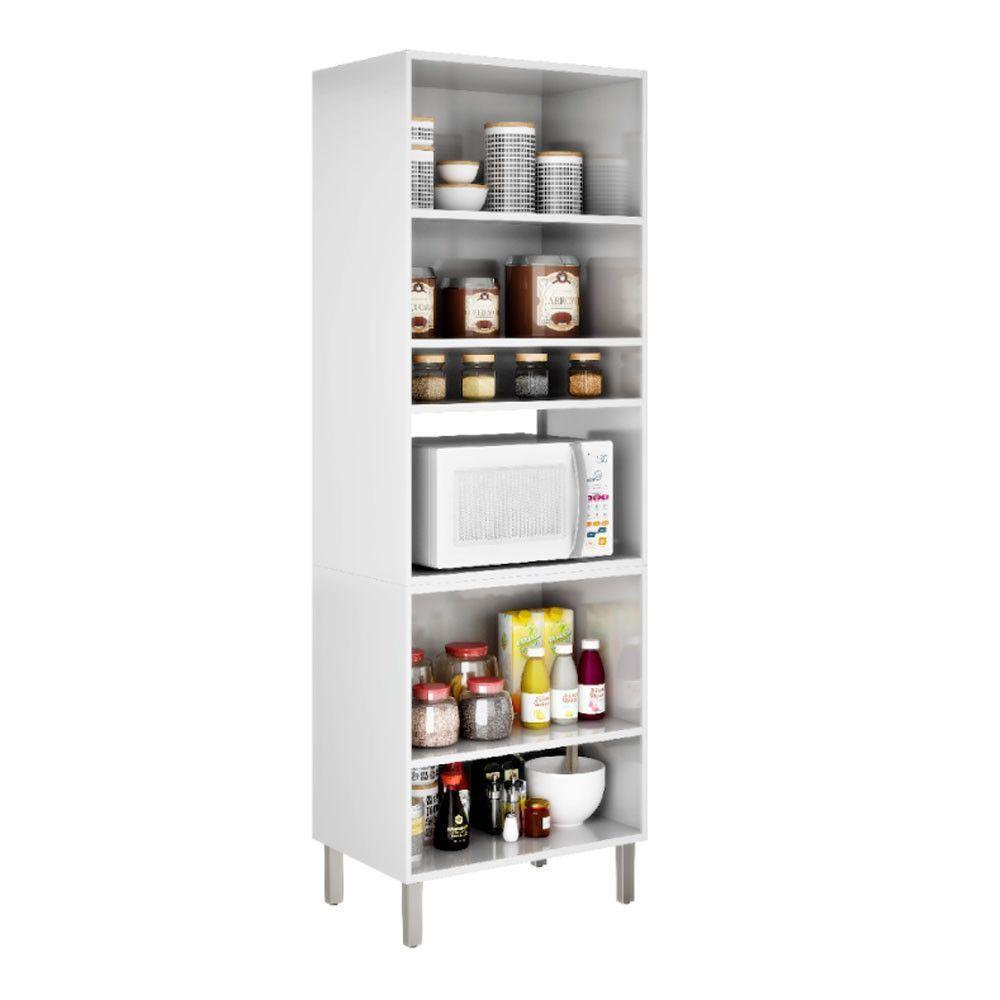 Paneleiro Tarsila De Aço 4 Portas Com Nicho Para Microondas Itatiaia Branco - 2