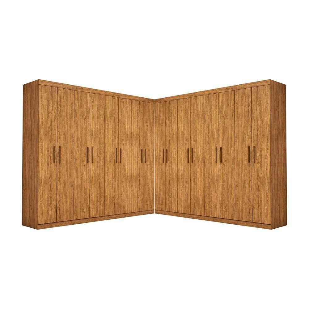 Closet Casal Duplo Rubi Premium 16 Portas 8 Gavetas Cinamomo - 3